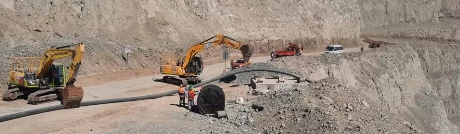 Трубопровод для водоотлива в карьере
