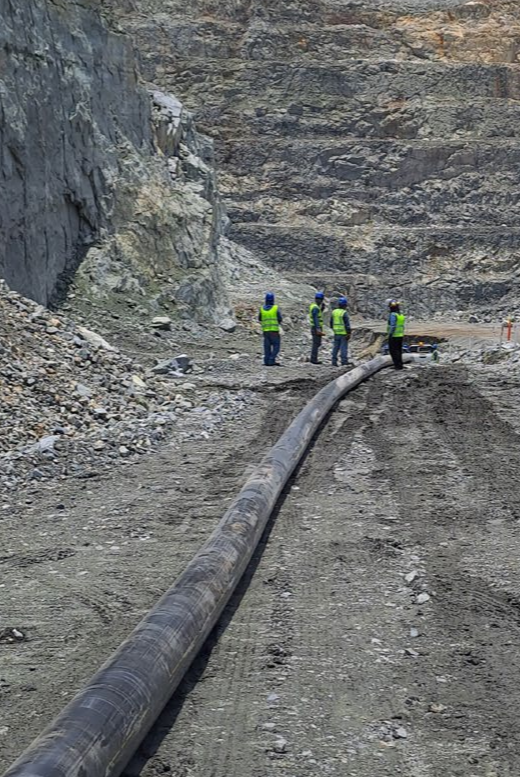 трубопроводы Pexgol стойкие к УФ, карьерное водоотведение